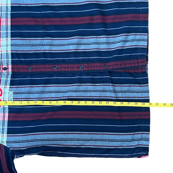 Vtg Y2K 2001 Tommy Hilfiger Jeans Plaid Short Sleeve‎ Button Up Shirt Men's L - Picture 9 of 11